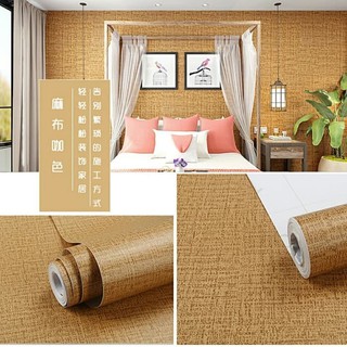 PROMO MURAH Wallpaper  Sticker Dinding  Kamar  Polos  Coklat 