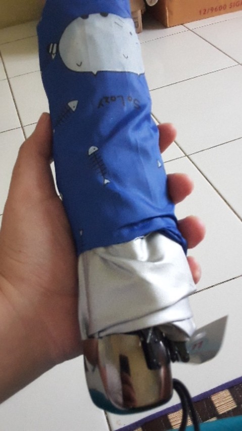 Payung Fancy Double Dalam Silver Merk Nagoya