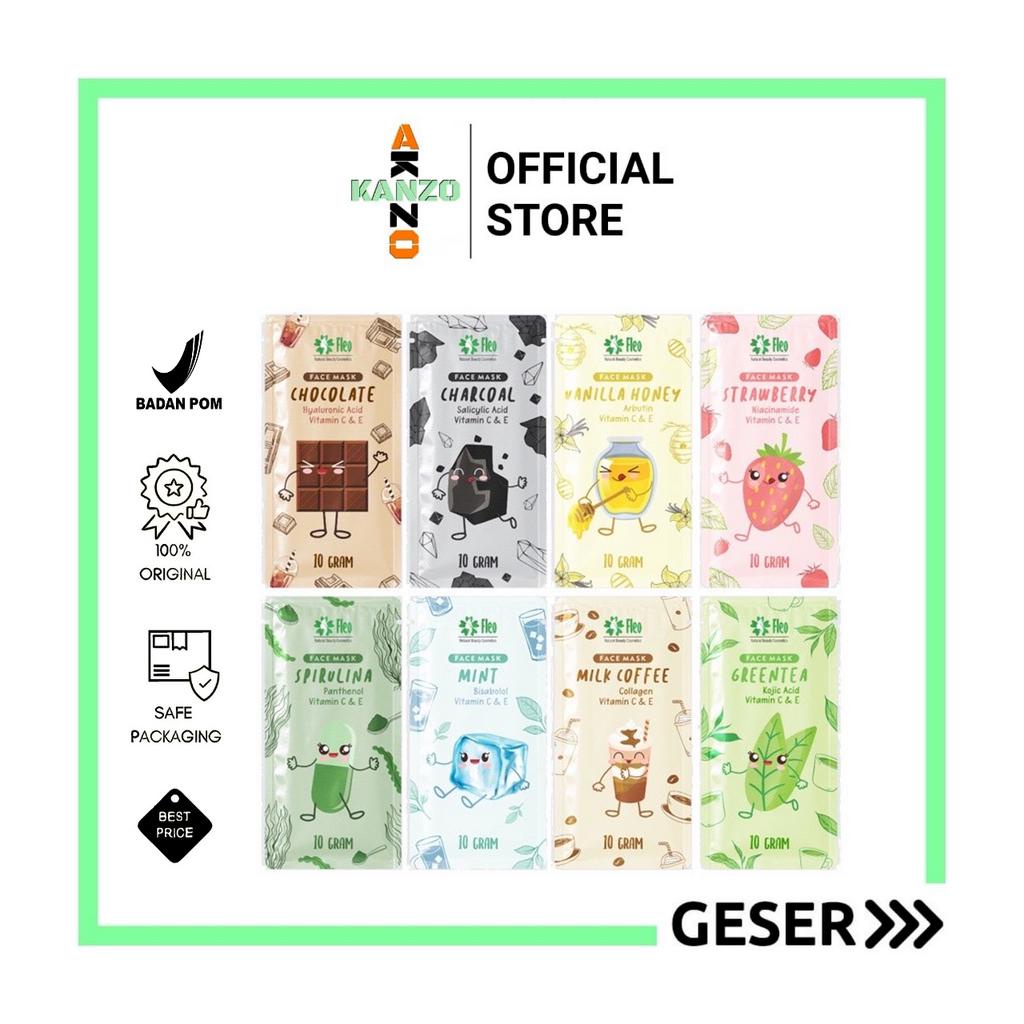 Kanzo - [BPOM] Travel Size Masker Wajah Organik By Fleo 10Gr / Masker Organik Fleo 10Gram / Masker Wajah Anak Organik Fleo 10gr