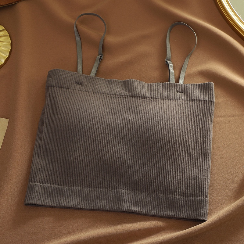 BATAMMODE Tanktop Kemben Singlet Crop Tali bisa di lepas Pakaian dalam-Abu-abu