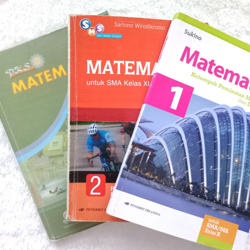 Buku Matematika SMA IPA IPS Kelas 10, 11, dan 12 ||  bekas // preloved masih layak pakai