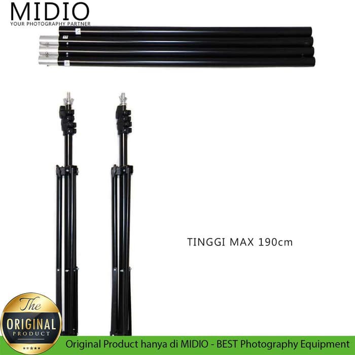 Portable Background Stand Midio 3M untuk Background Studio Foto