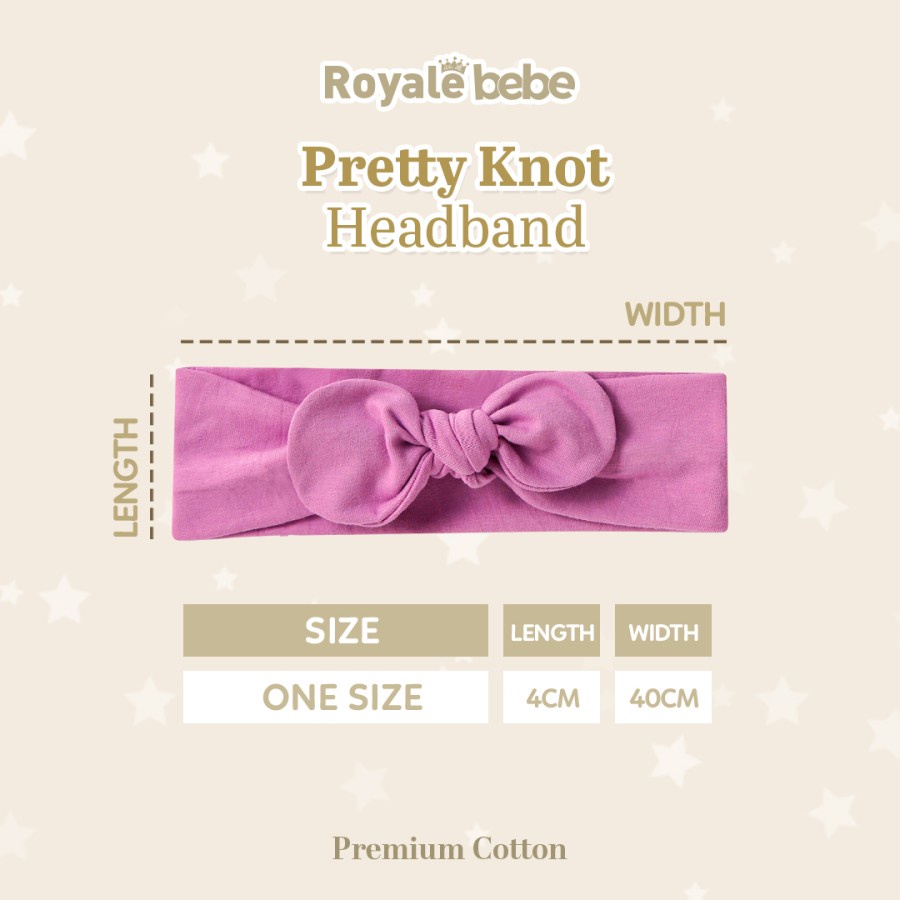 Makassar ! Pretty Knot Headband / Bandana Bayi Royale Bebe