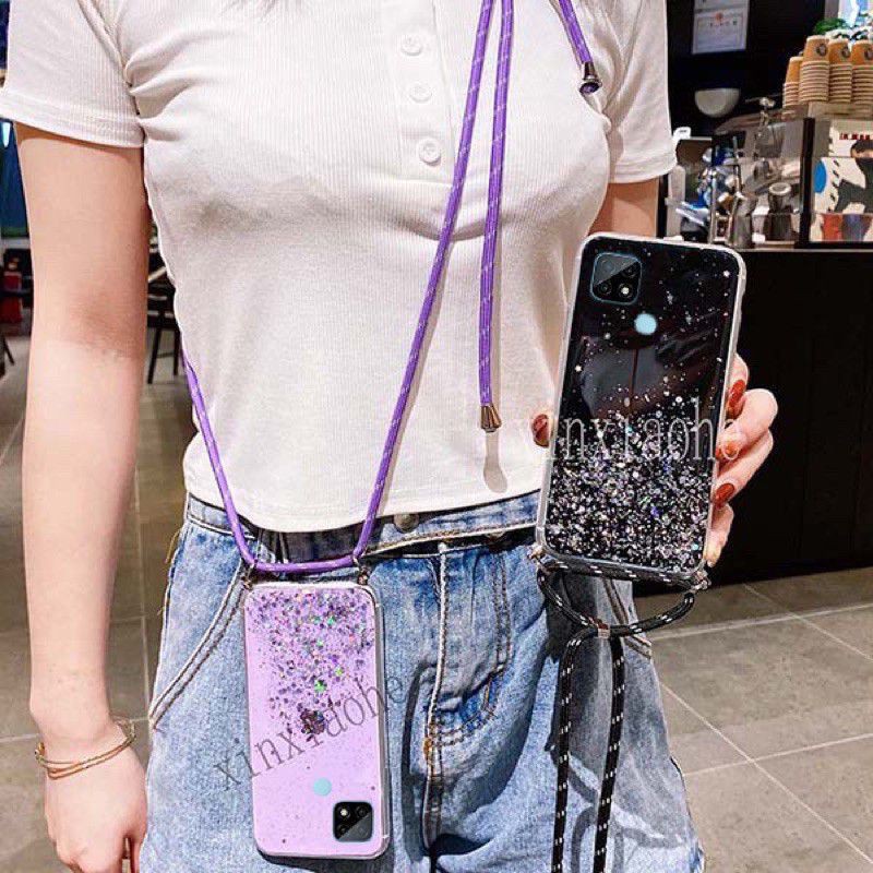 Case Tali Nagita Xiaomi Redmi 9C Lanyard Glitter Gantungan