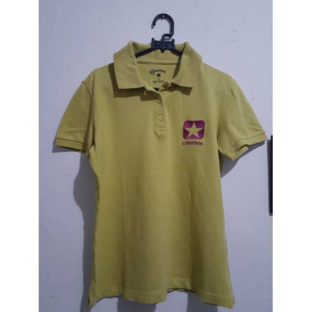 Preloved Polo Shirt Hijau Converse  size M original
