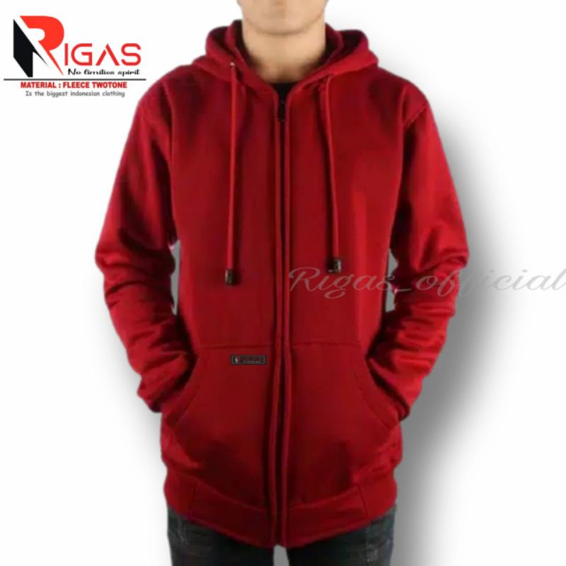 Jaket pria IKC 002 distro cbr six Bandung hoodie dua sisi bolak balik keren grosir pakaian pria H0D7