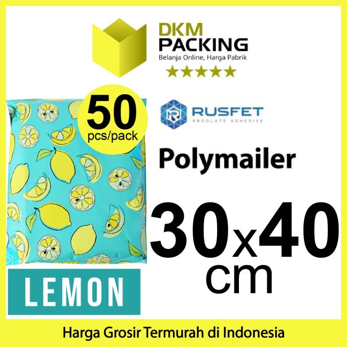 

Mantap Polymailer 30X40Cm Polimailer Amplop Plastik Packing Motif Lemon /Pack Bagus