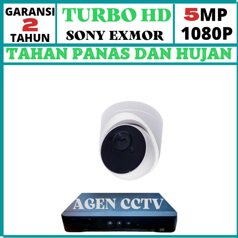 PAKET CCTV 4 CHANNEL 1 KAMERA LENSA 5MP 1080P IR SONY TUTBO HD EXMOR