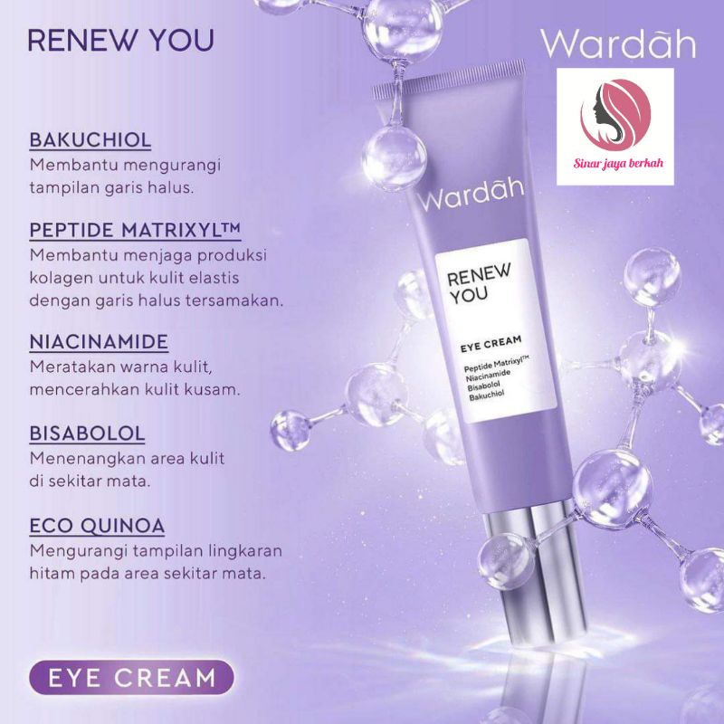 wardah Renew you anti aging eye cream 10ml cream mata