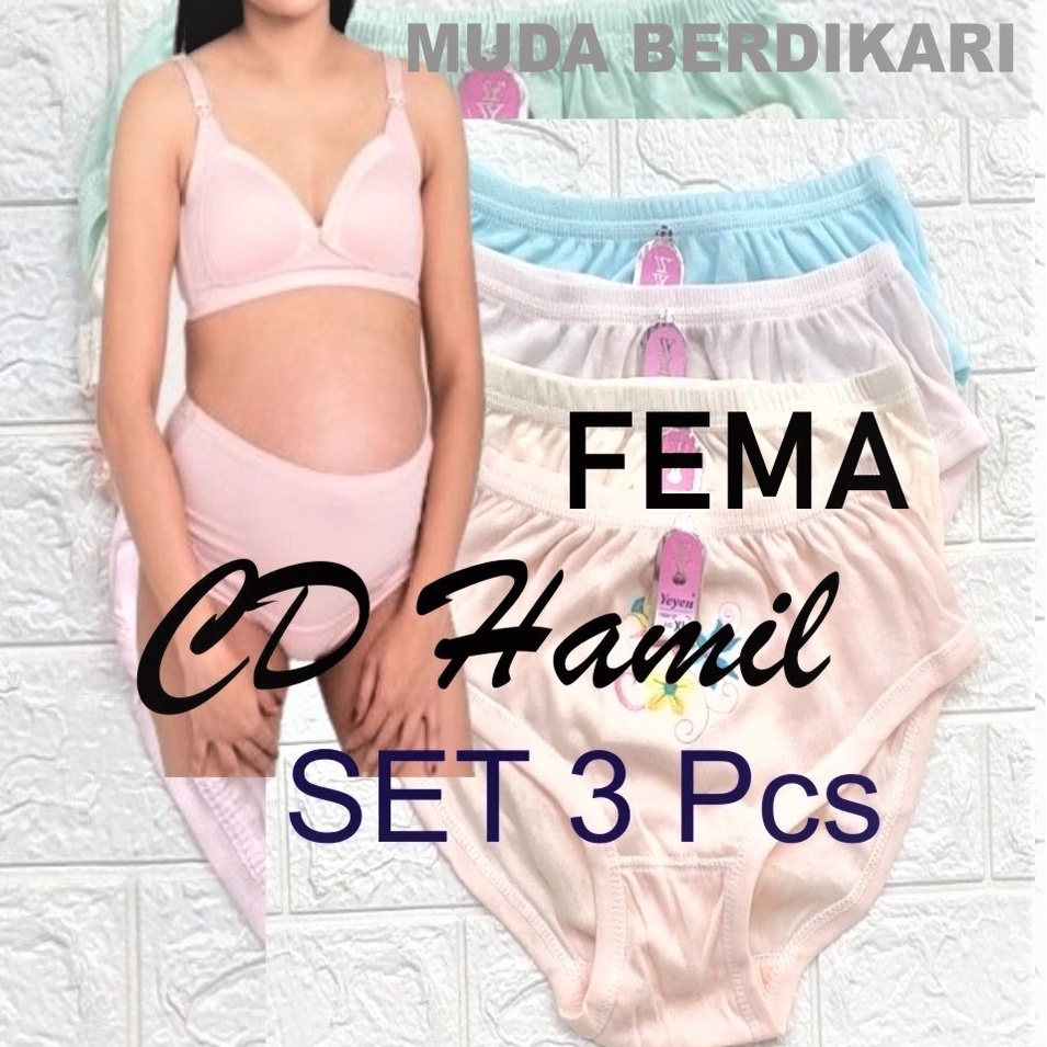 CELANA DALAM IBU HAMIL CD FEMA JUMBO SET 3 Pcs