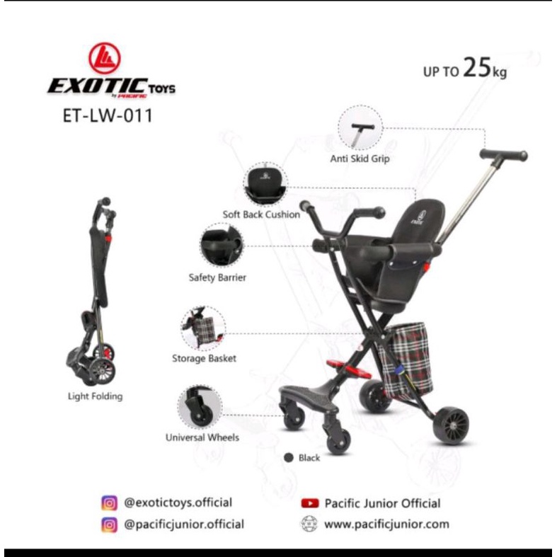 Dorongan bayi Exotic Stroller LW-011 Stroller Bayi