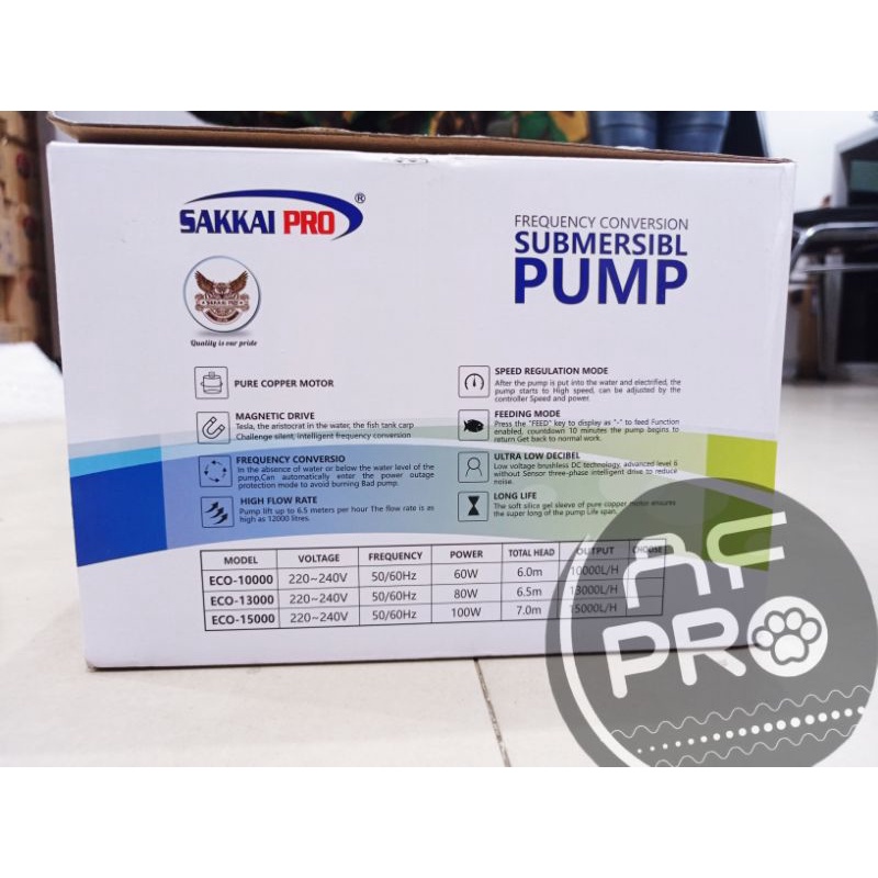 Pompa kolam SUBMERSIBLE SAKKAI PRO ECO 13000