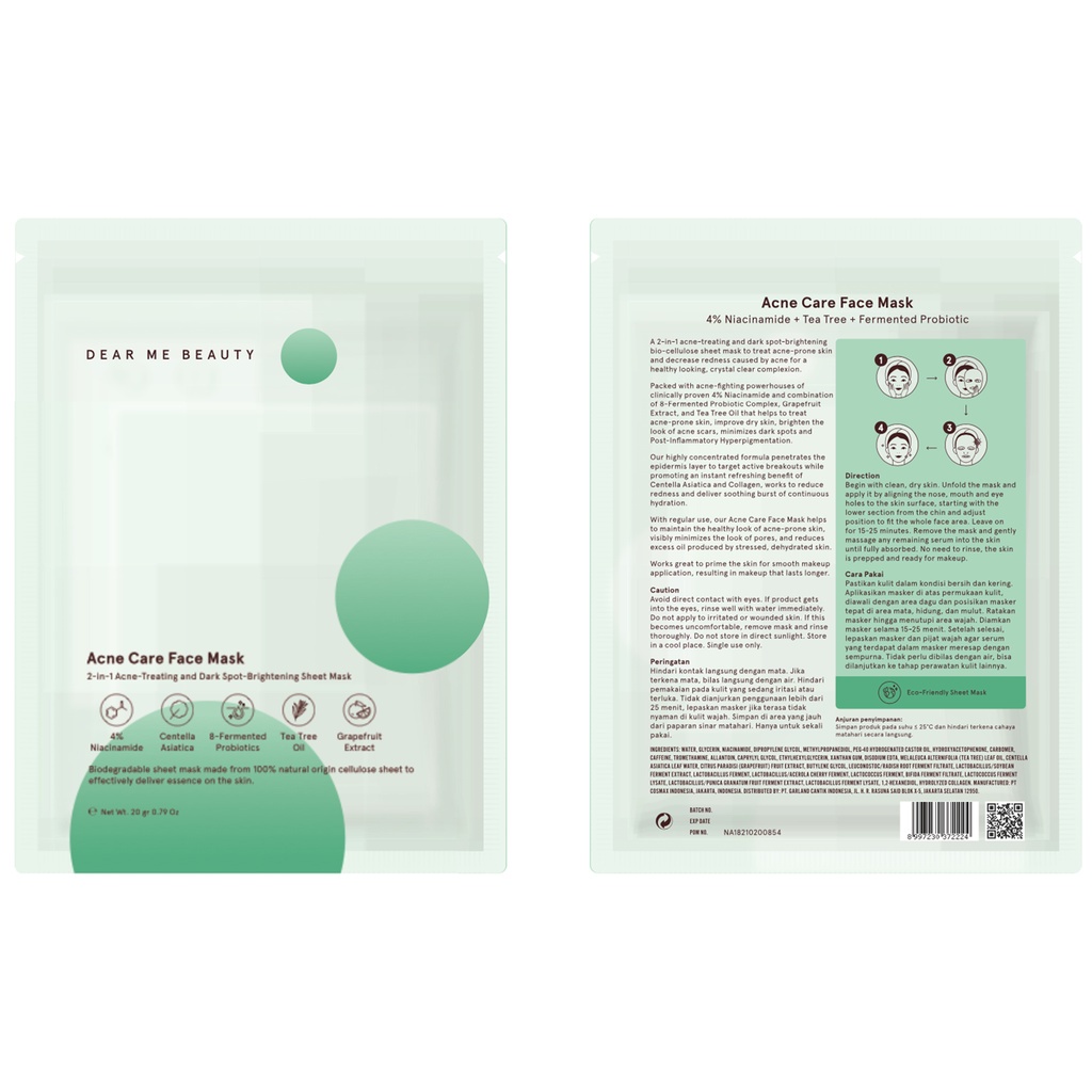 DEAR ME BEAUTY SKIN BARRIER WATER CREAM SINGLE ACTIVATOR SERUM SHEETMASK