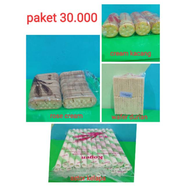 

Paket 30.000 khong guan rose cream / cream kacang / wwfer duren / astor kelapa