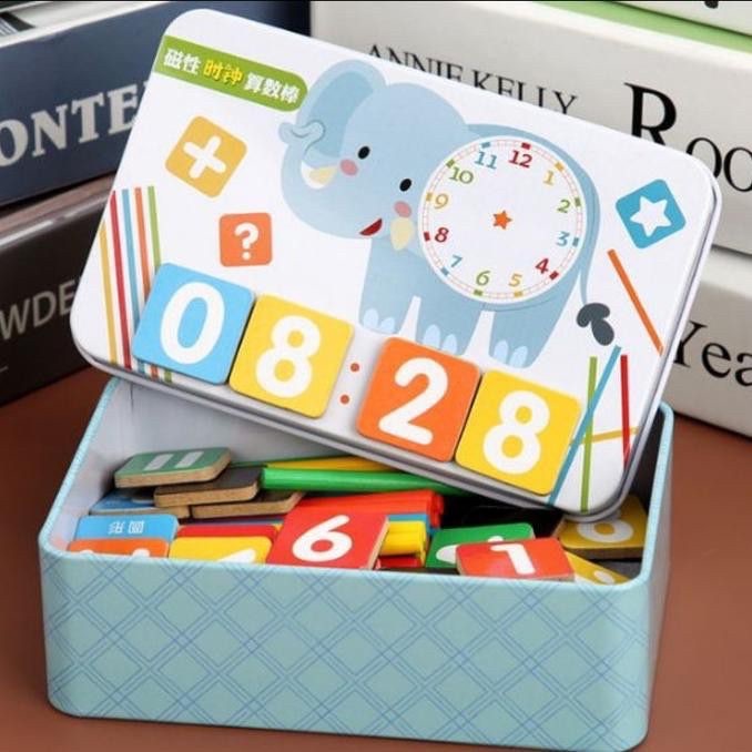 TokoPapin Mainan Edukasi Anak Bayi Puzzle Magnet Belajar Berhitung Intelligence