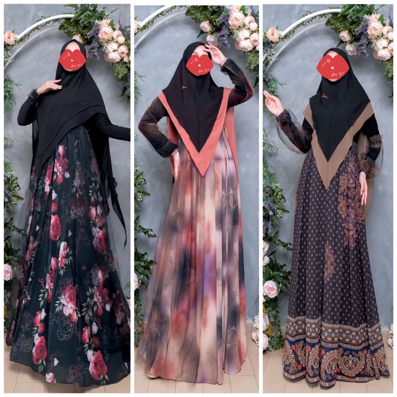 Ziada Hot Black , Meriam etnic , Meriam Aurora Gamis Syari By joza Clothing