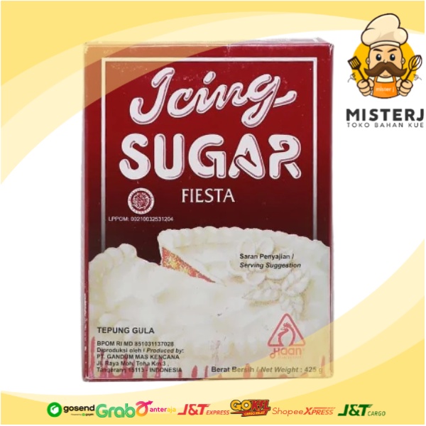 

Haan Fiesta Icing Sugar 425gr | Gula Dekorasi Cookies | Gula Royal Icing | Cake Sugar