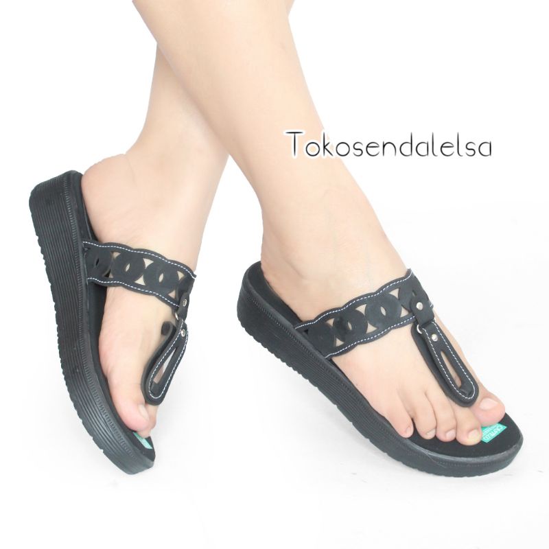 Sandal Jepit Wedges Wanita Murah Sendal Casual Kekinian Cs14