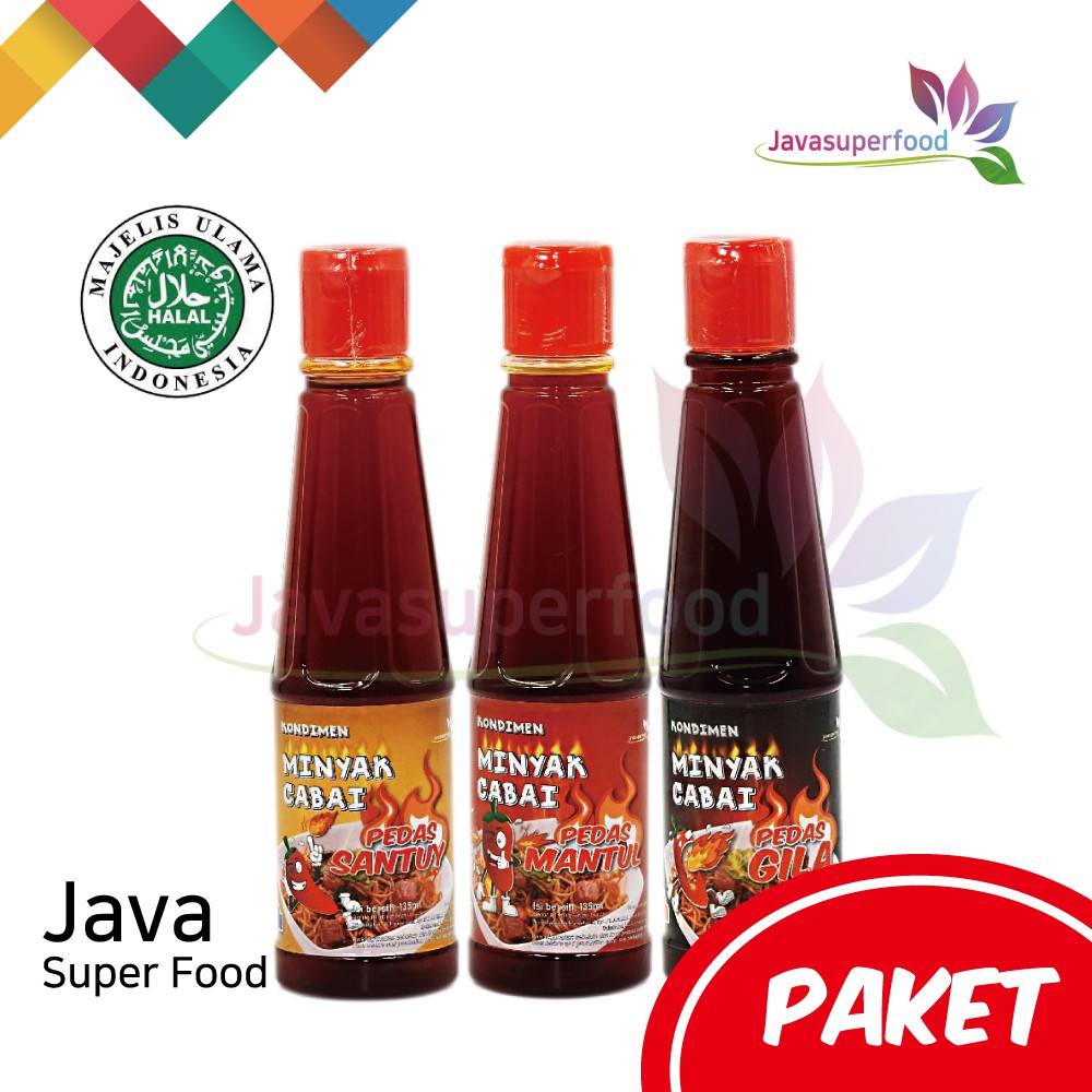 Set Minyak Cabai 135 ml (Santuy, Mantul, Pedas Gila)