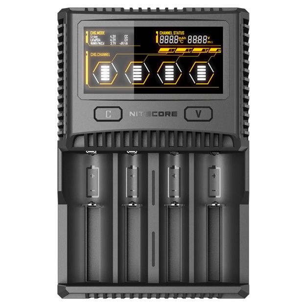 Nitecore Charger Baterai 4 Slot Li-ion NiMH - SC4 - Black