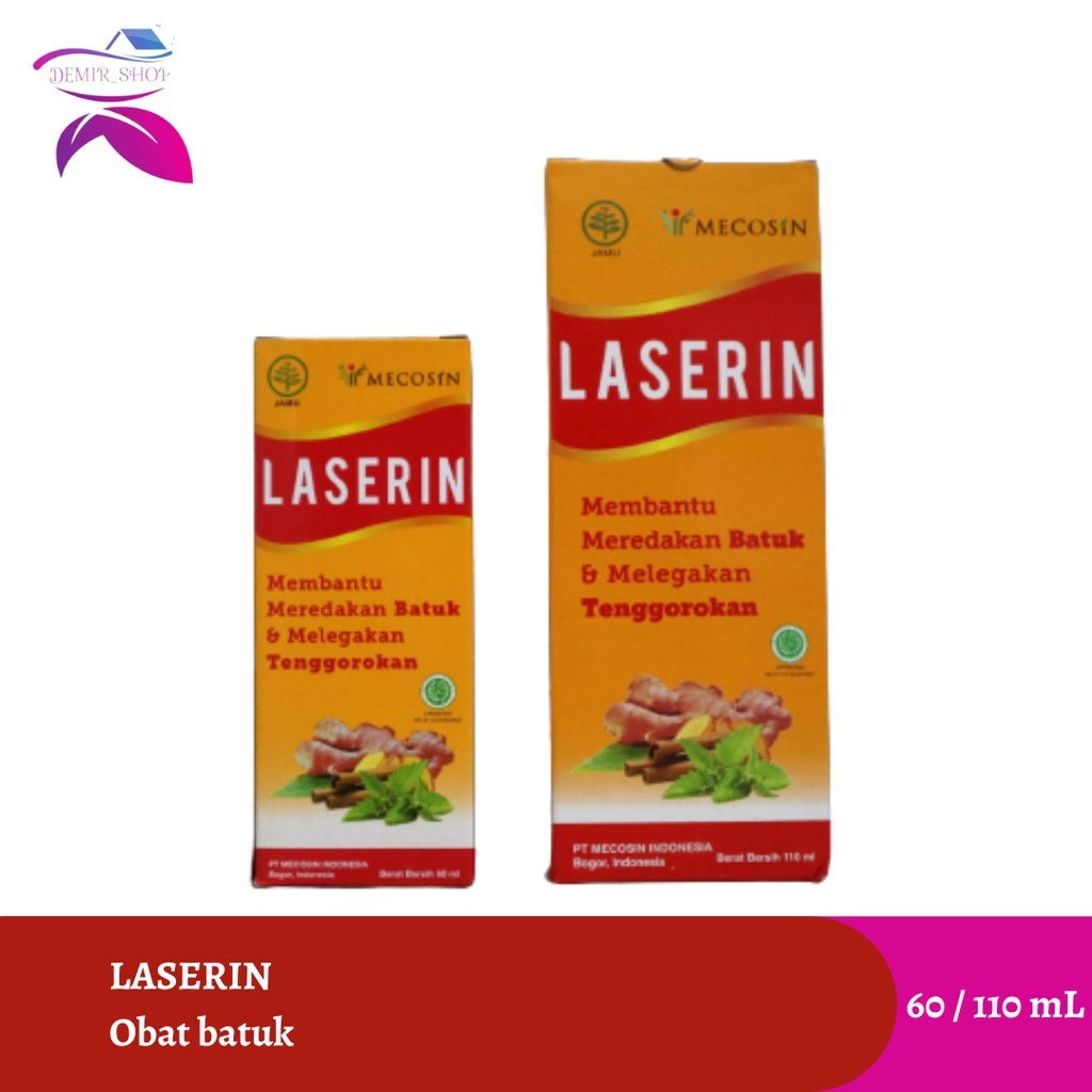 Obat Batuk Laserin 60 mL &amp; 110 mL / Melegakan Tenggorokan
