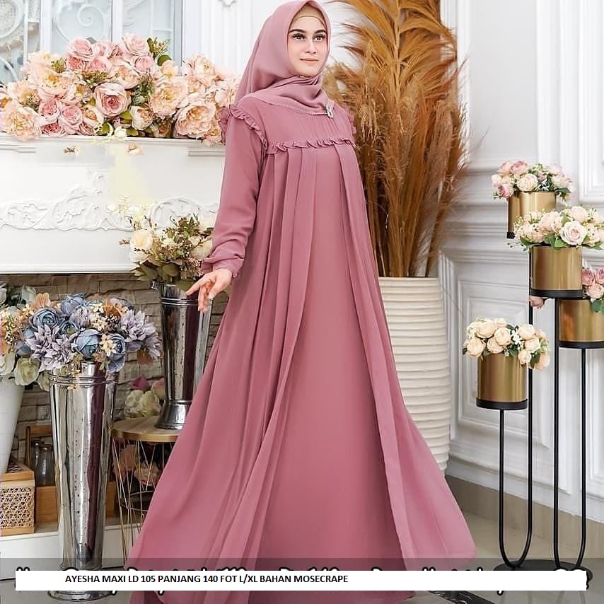 Ns FC Najibah Gamis Syari Putih Benhur Abu Toska Navy Maroon Hujan Muslim Modis Modern White Mach DE