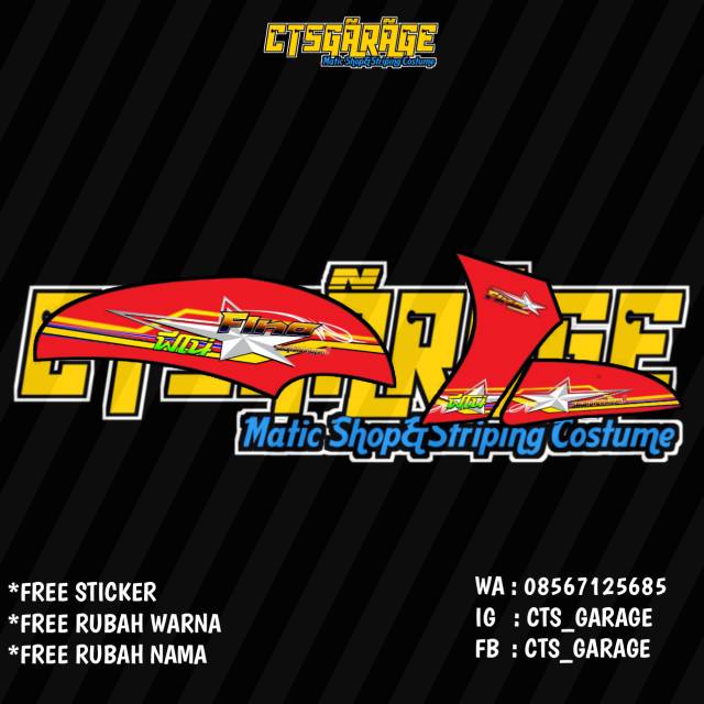 STRIPING FINO KARBU/MIO FINO 115 TRANSPARAN DESIGN SIMPLE