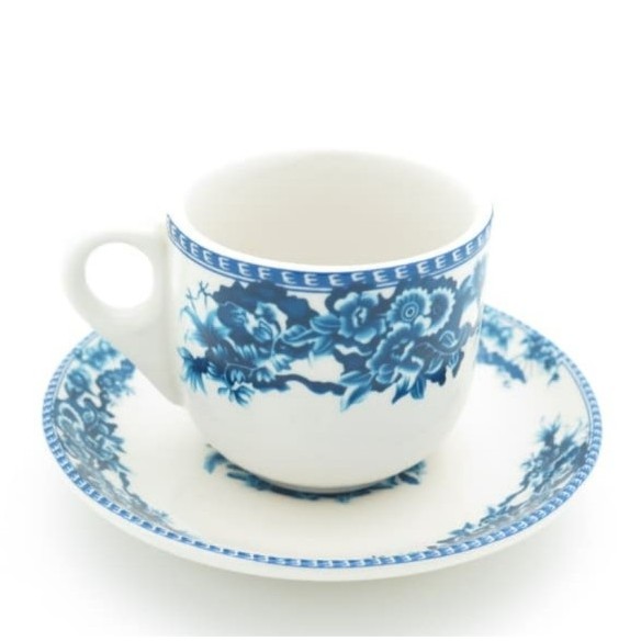 Cangkir set keramik motif oriental jadul