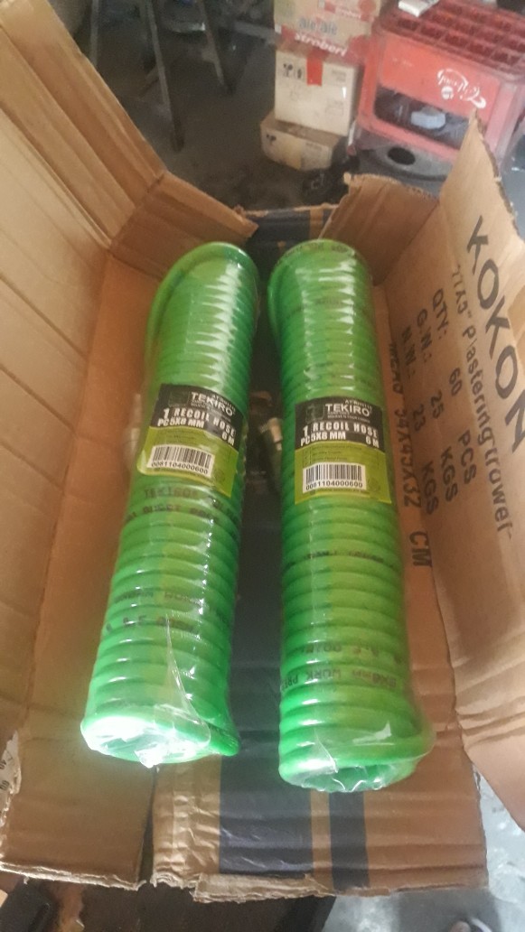 Selang Angin Kompresor Spiral (5x8 Mm) 6 M / Recoil Hose Tekiro