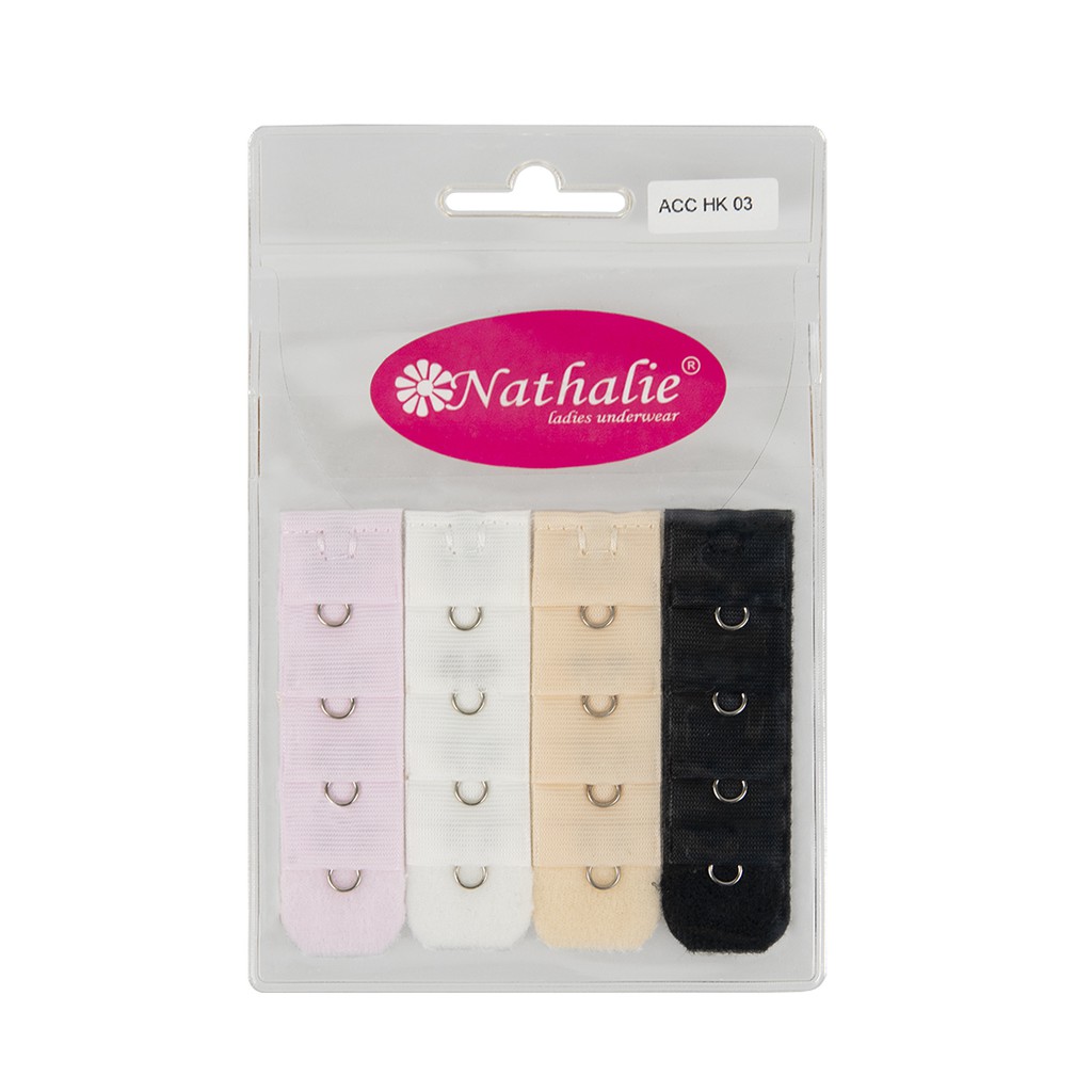 pengait ekstensi bra 3 kait, 3 set, warna hitam