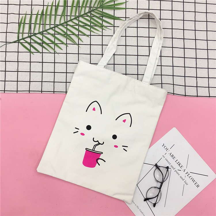 [DIKIRIM DARI JAKARTA] TOTEBAG KANVAS IMPORT JAKARTA HEWAN SERIES (COD Jakarta)