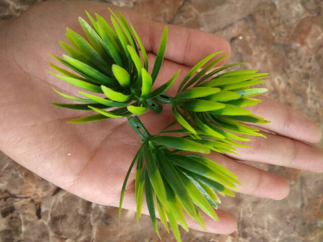 BI7 Rumput kaktus artificial bahan mahar ringbox kerajinan tangan DIY bunga plastik