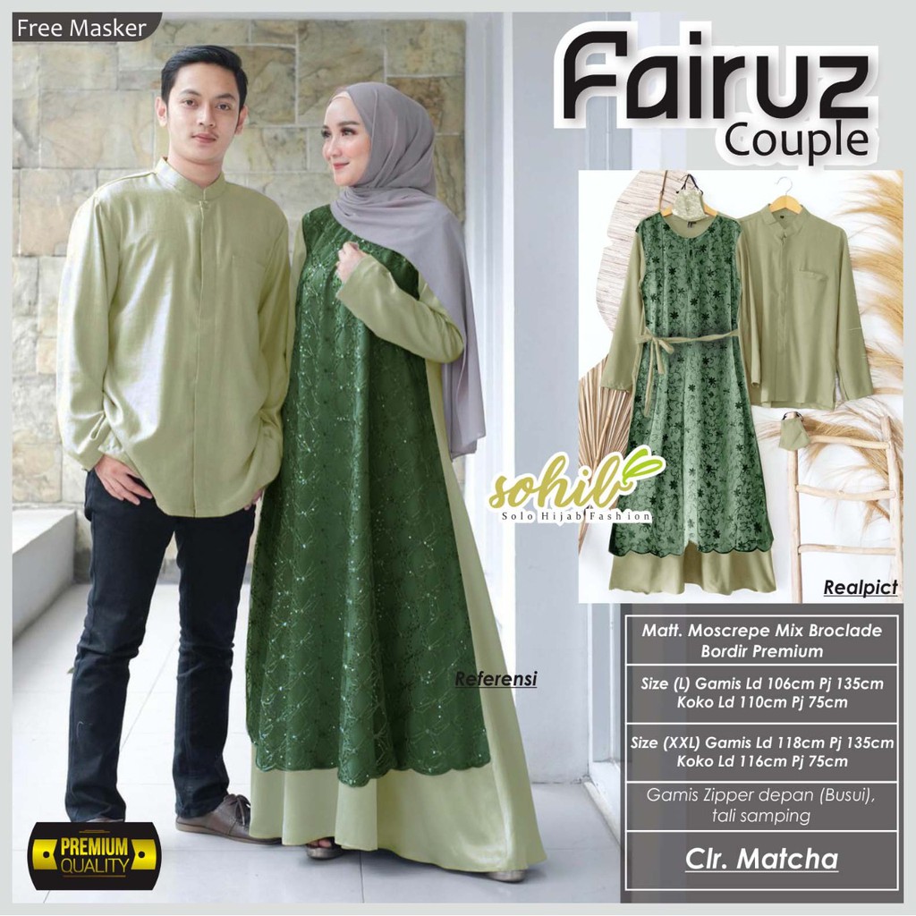 COUPLE GAMIS BROKLAT FAIRUZ REALPICT ORI SOHIB / GAMIS KONDANGAN