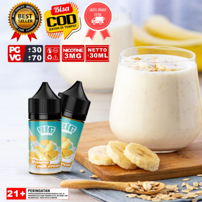 CREAM PISANG SUSU 30ML TERBARU 3MG