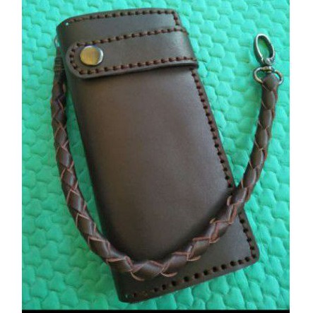 Luigi Leather. Dompet Pria Panjang Sulam (tali)
