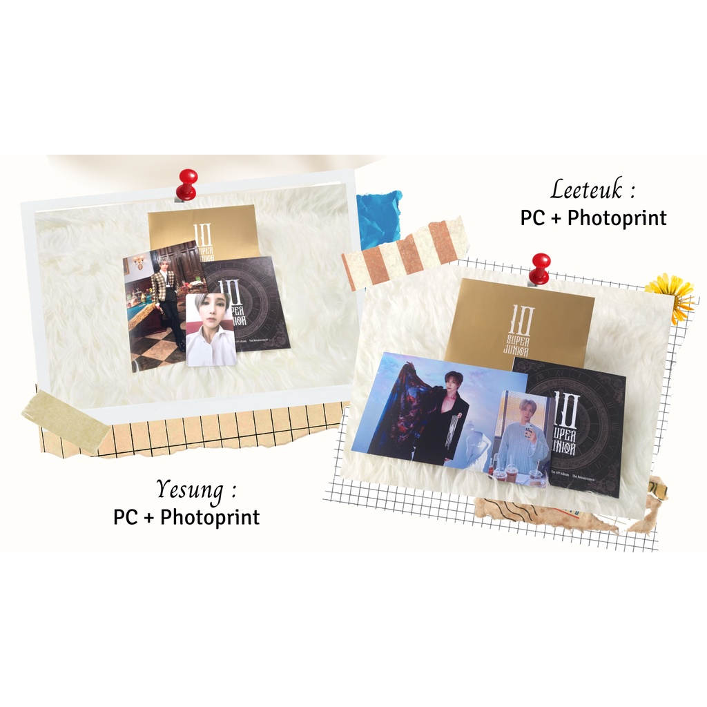 Photocard PC Photoprint Yesung Leeteuk Album The Renaissance Super Junior