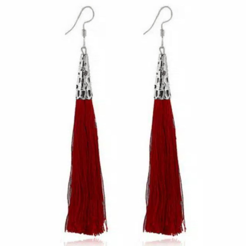 Anting Fashion Wanita Kekinian / Anting Hooks Tassel Panjang 152