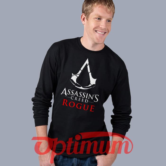 KAOS LENGAN PANJANG ASSASSIN'S CREED ROGUE GAME GAMING