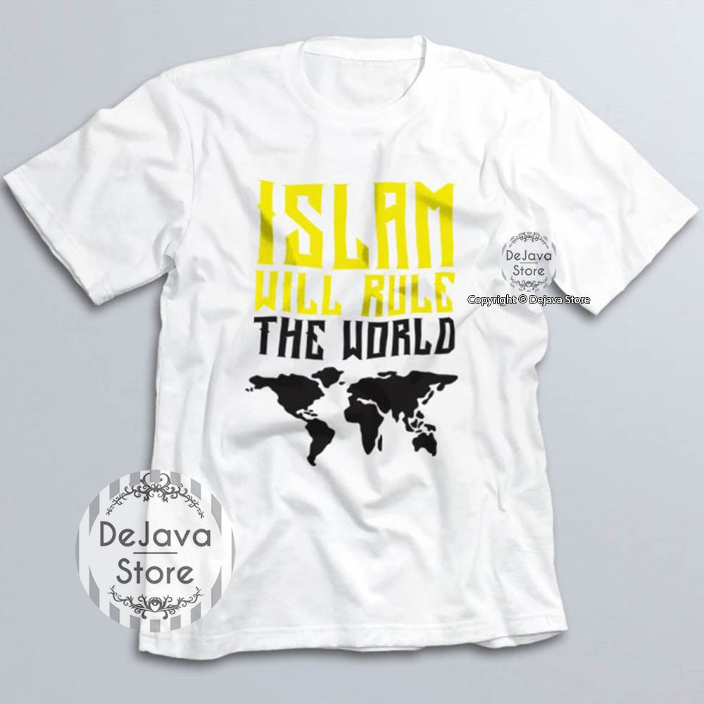 Kaos Dakwah Islami ISLAM WILL RULE THE WORLD Baju Santri Religi Tshirt Distro Muslim | 5626-4