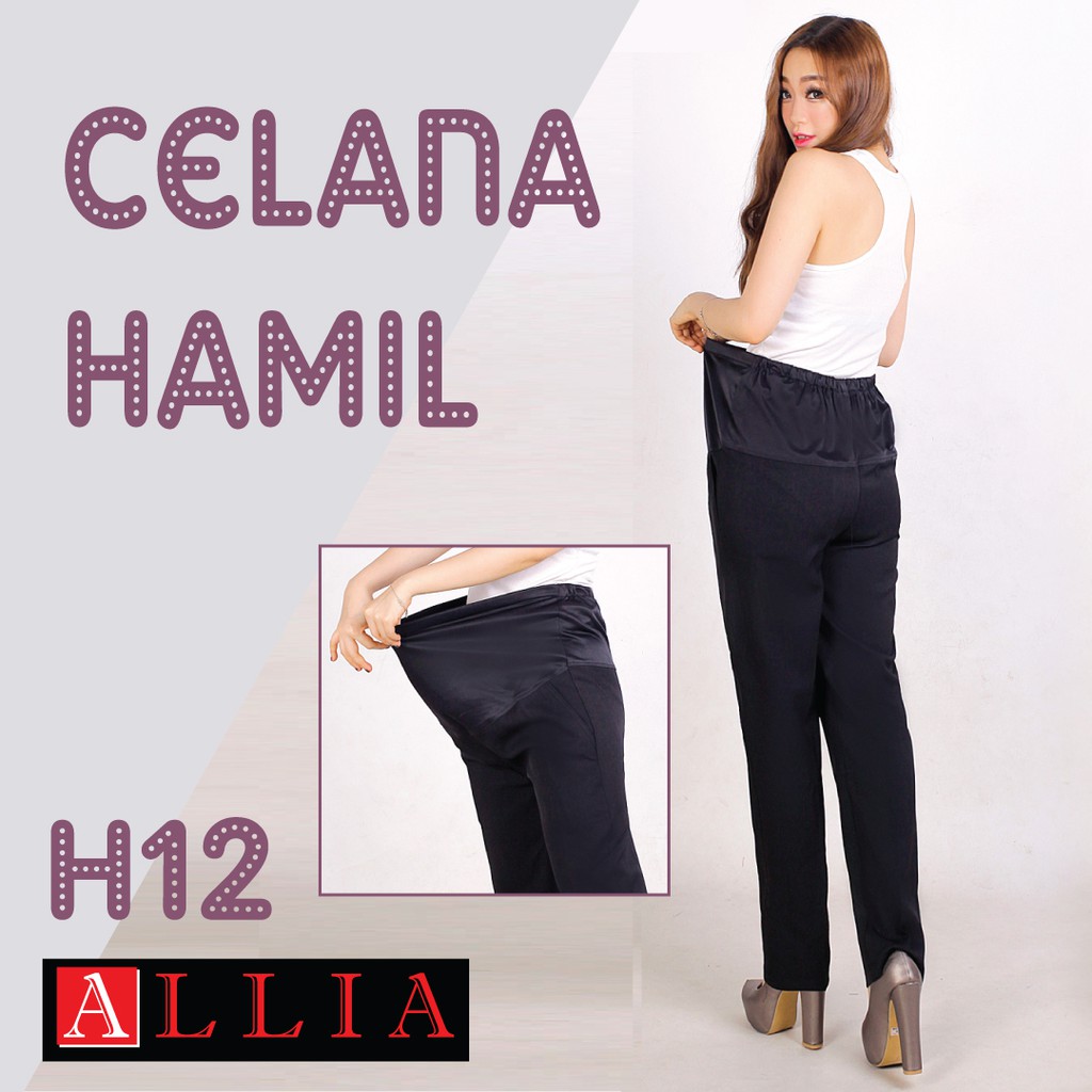 Maternity Pants / Celana Kerja Hamil wanita / Celana kerja ibu Hamil / Celana Hamil ALLIA H12