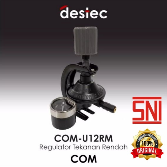 Regulator Gas DESTEC 201 M Tekanan Rendah U12RM DESTEC dengan Meter Starcam Pengaman Putar 201M