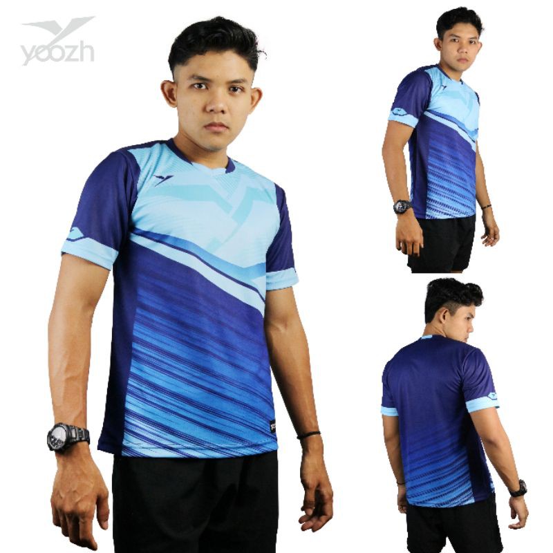 Baju badminton Yoozh WAVE NAVY jersey badminton kaos badminton original