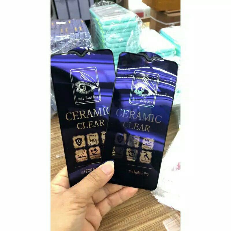 NEW TEMPERED GLASS CERAMIC CLEAR ANTI BLUE RADIASI / ANTI PECAH FULL LAYAR OPPO A32 A33 A35 A52 A53 A53S A54 A55 A72 A73 A74[4G] A74[5G] A92 A93 A94 A95 - A/B