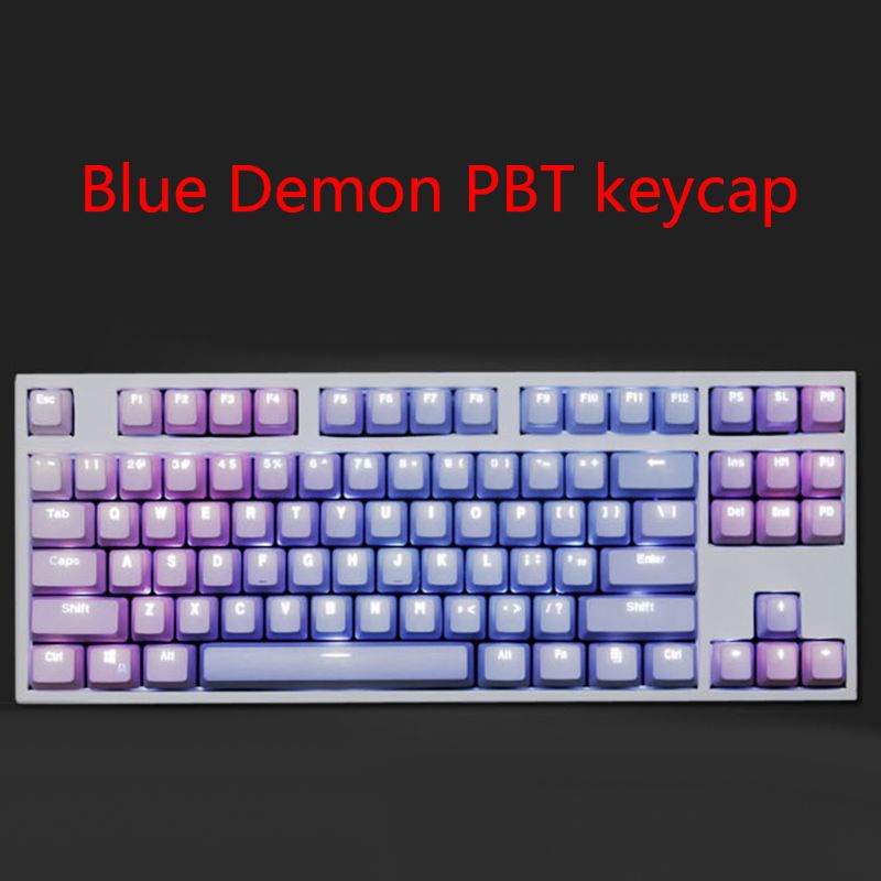 Keycap Btsg87 104 108kunci PBT Biru Enchantress Standar Proses Sublimasi Keycap