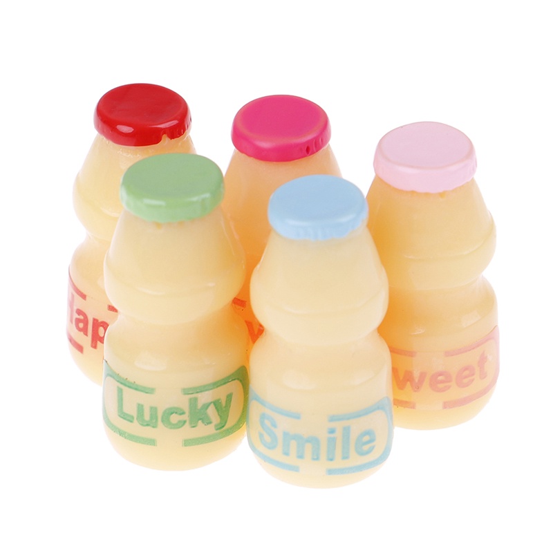 5pcs / lot Miniatur Minuman Susu Untuk Rumah Boneka