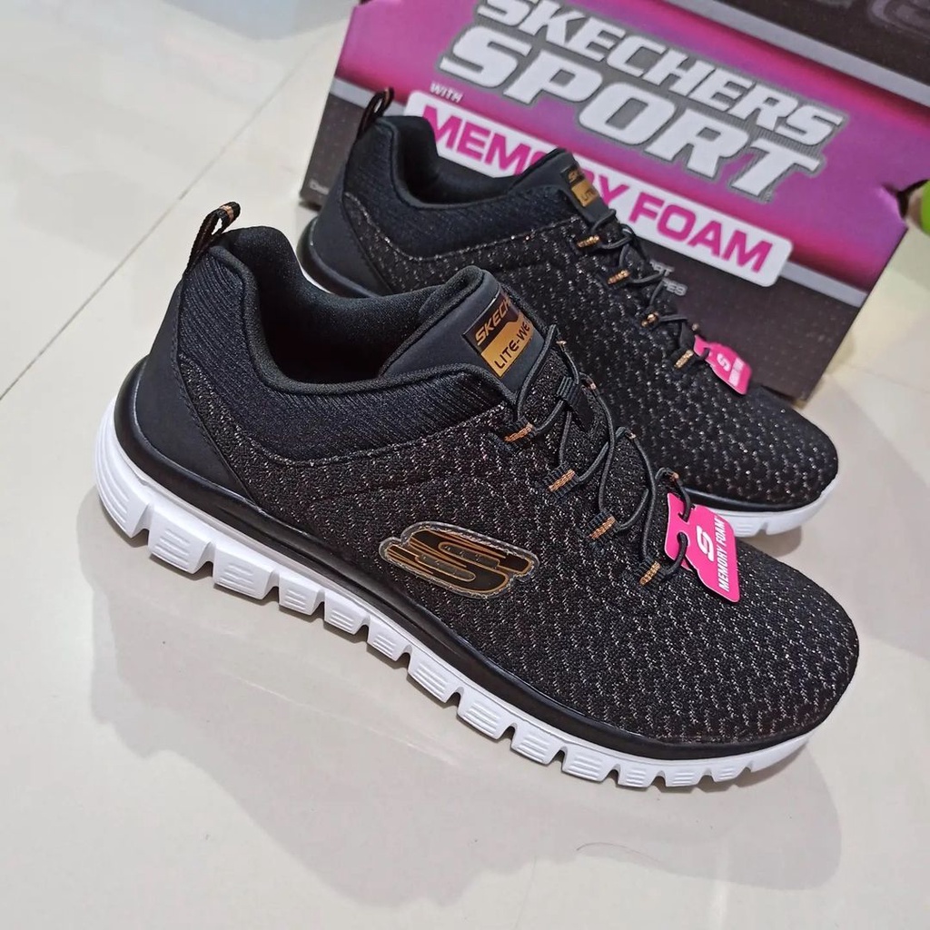 SEPATU WANITA SKECHERS SLIP ON LITE WEIGHT ORIGINAL - SIZE 36, 37, 38, 39