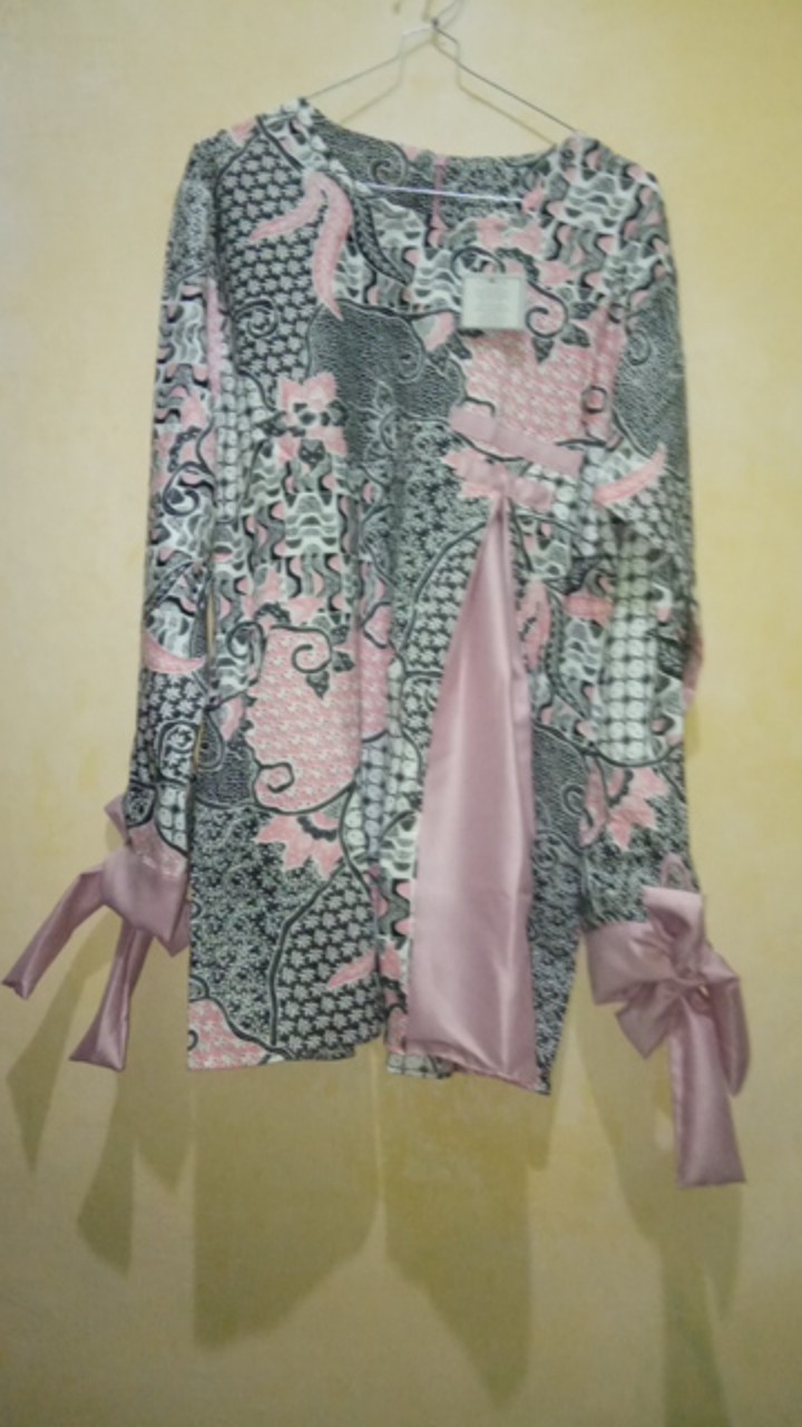Tey-17 Batik Wanita Asj Sa Hrb026 Kenongo Kemeja Tosca Pendek