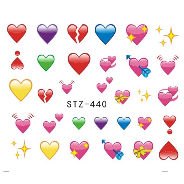 Water Decal Nail Art Stiker Emoji