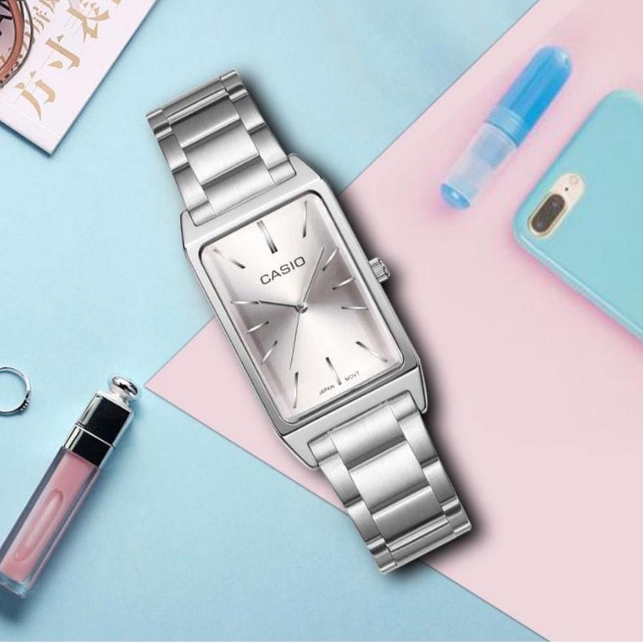 Paling Diminati.. jam tangan wanita casio segi LTP -V007G  terbaru Ladies watch fashion rantai Stain