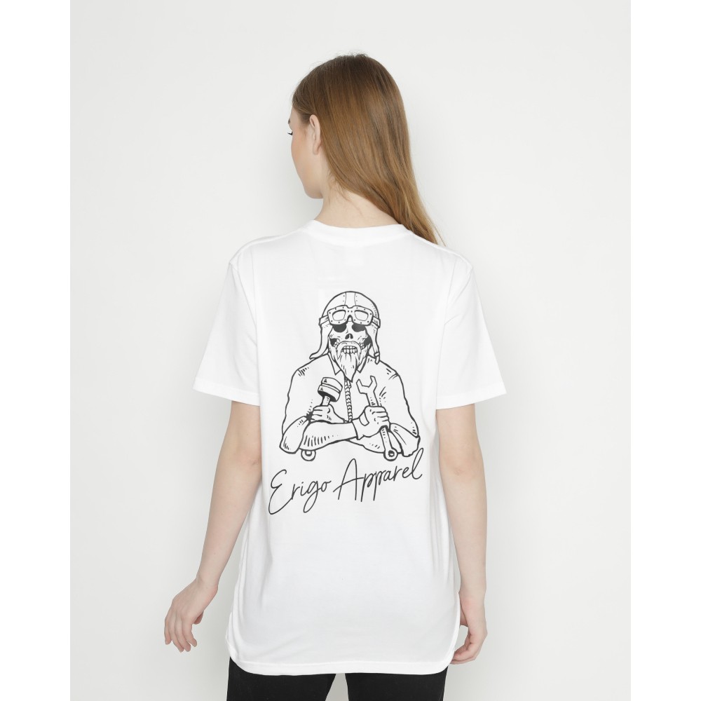 

Erigo T-Shirt Skull Mechanic White